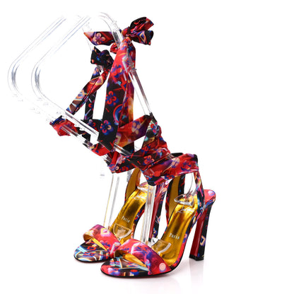 Christian Louboutin Crepe Satin Disco Laser Du Desert 100 Sandal 36 Multicolor 3 of 7