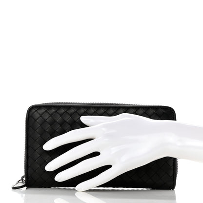 Bottega Veneta Nappa Intrecciato Zip Around Wallet Black 2 of 8