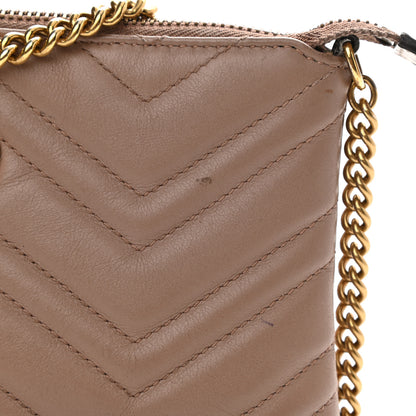 Gucci Calfskin Matelasse Mini GG Marmont Chain Bag Porcelain Rose 14 of 15