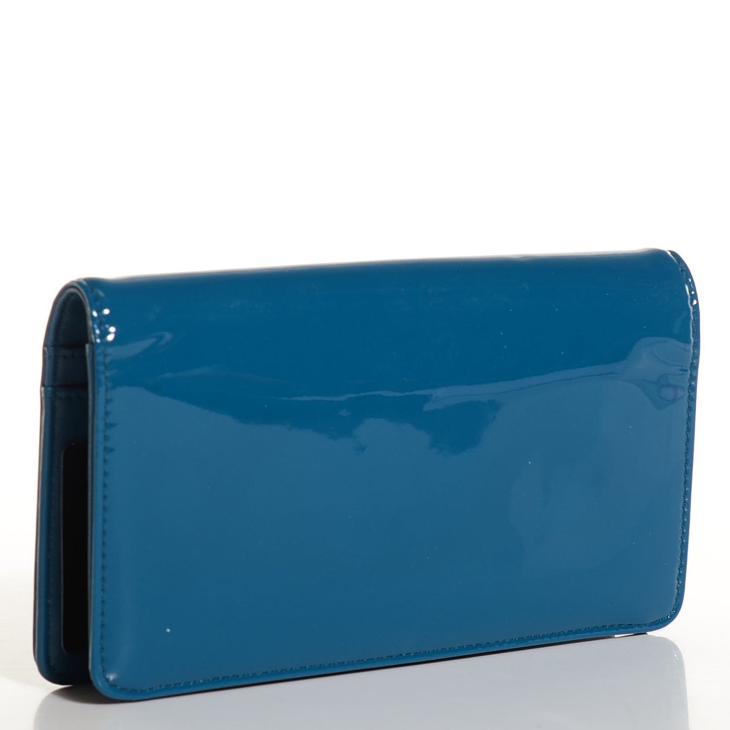 Patent Make Up Yen Wallet Blue
