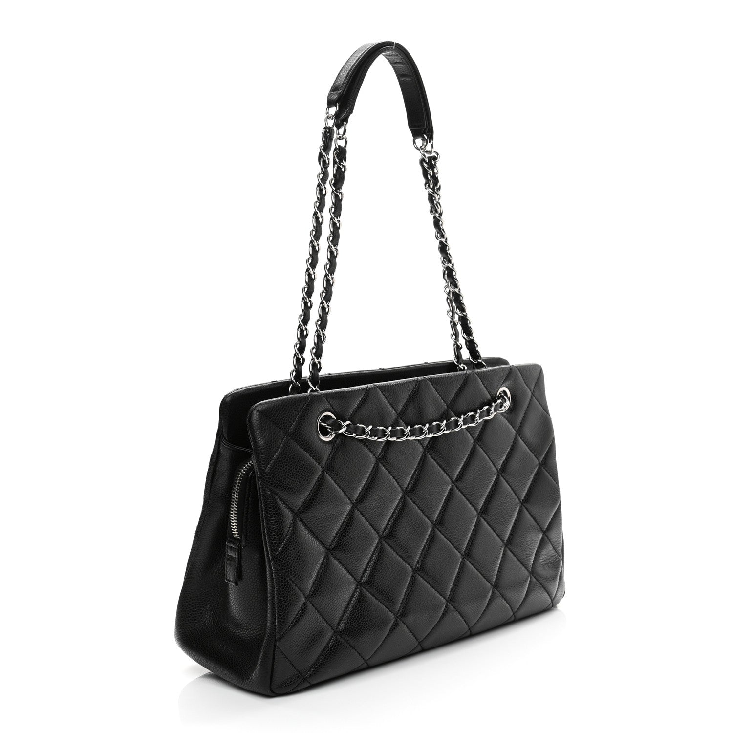 Chanel Caviar Quilted CC Timeless Soft Tote Black 3 of 12