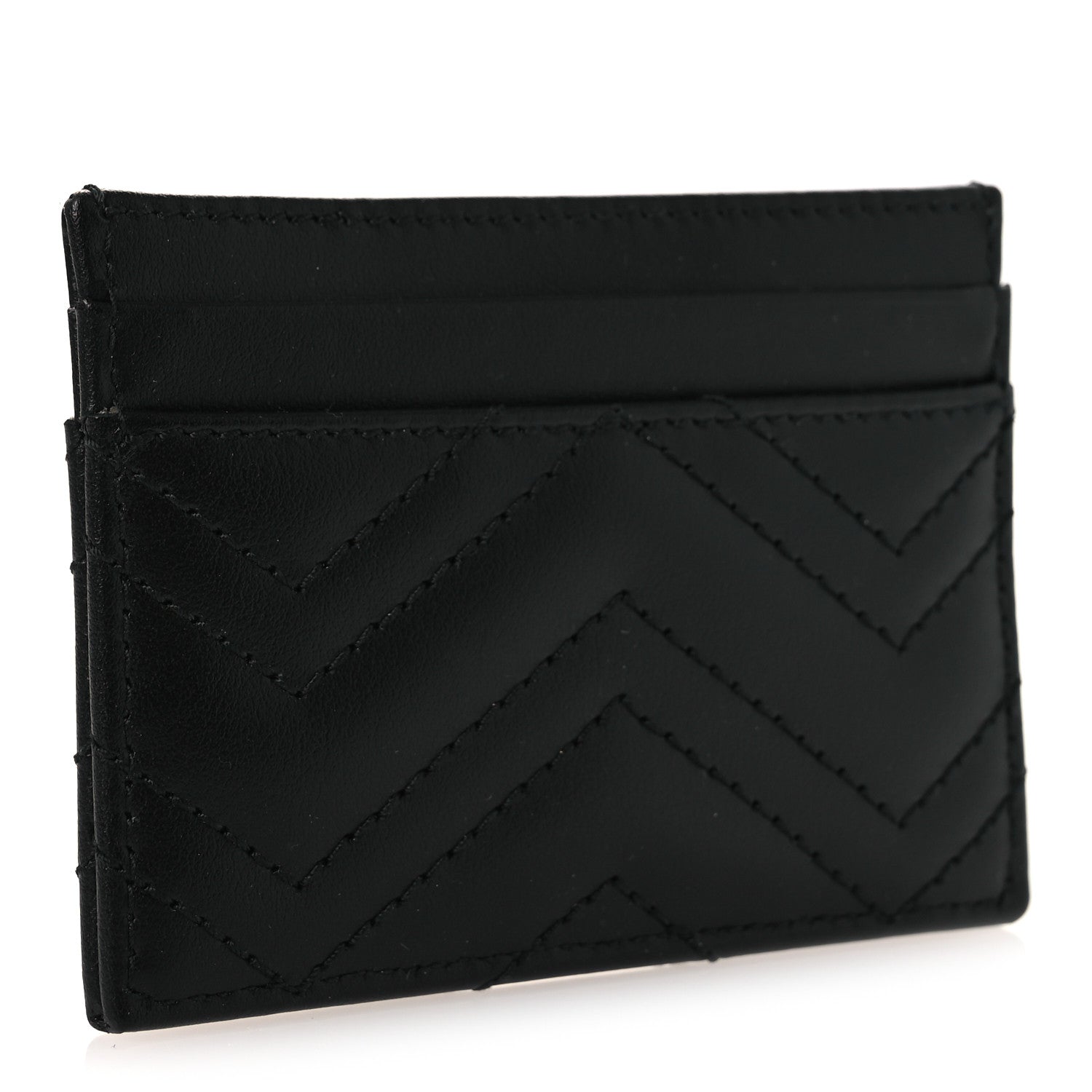 Gucci Calfskin Matelasse GG Marmont Card Holder Black 3 of 7
