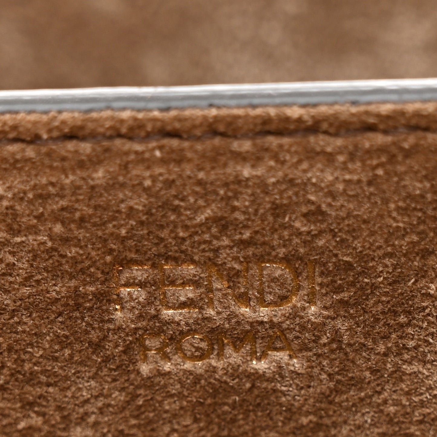 Zucca Suede Vitello King Luxor Fendi Touch Shoulder Bag Tobacco