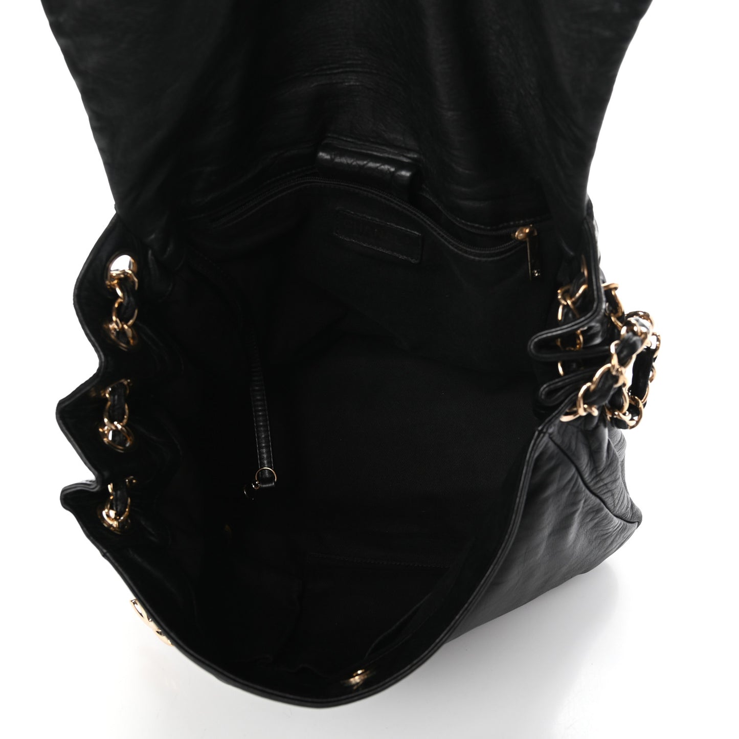 Lambskin Jersey Scales Flap Bag Black