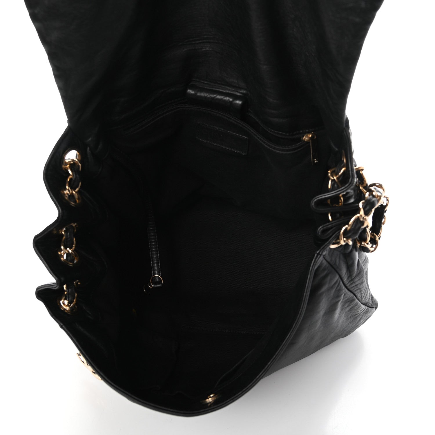 Chanel Lambskin Jersey Scales Flap Bag Black 5 of 11