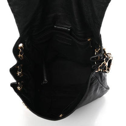 Chanel Lambskin Jersey Scales Flap Bag Black 5 of 11