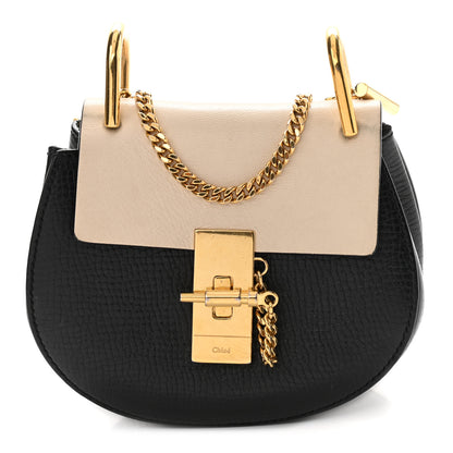 Chloe Textured Calfskin Lambskin Nano Drew Shoulder Bag Black 1 of 15