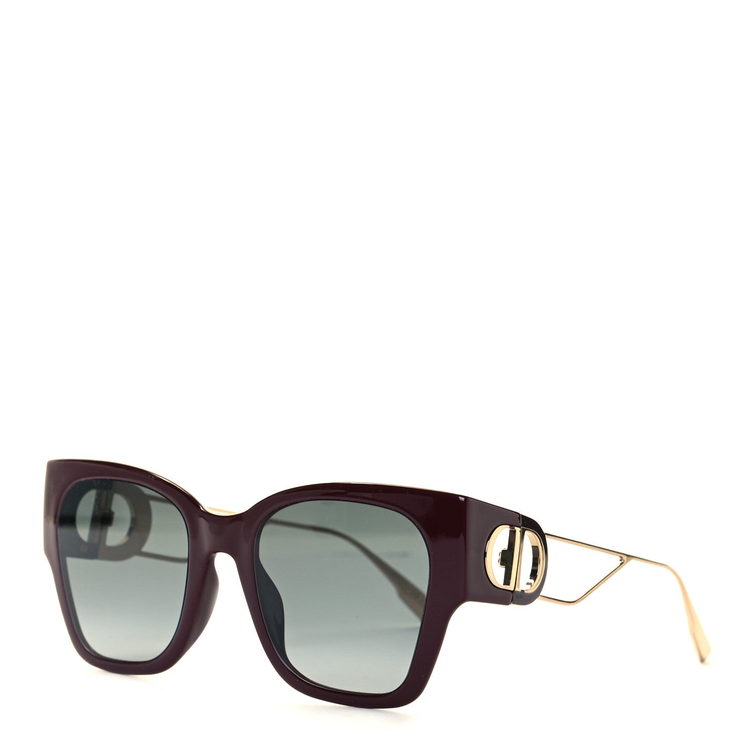Christian Dior Rectangular 30 Montaigne 1 Sunglasses Burgundy 1 of 7
