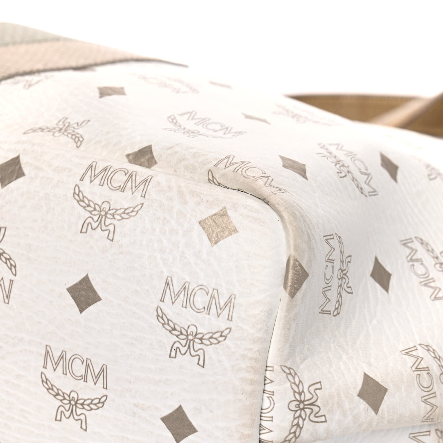 Visetos Striped Munich Lion Tote White