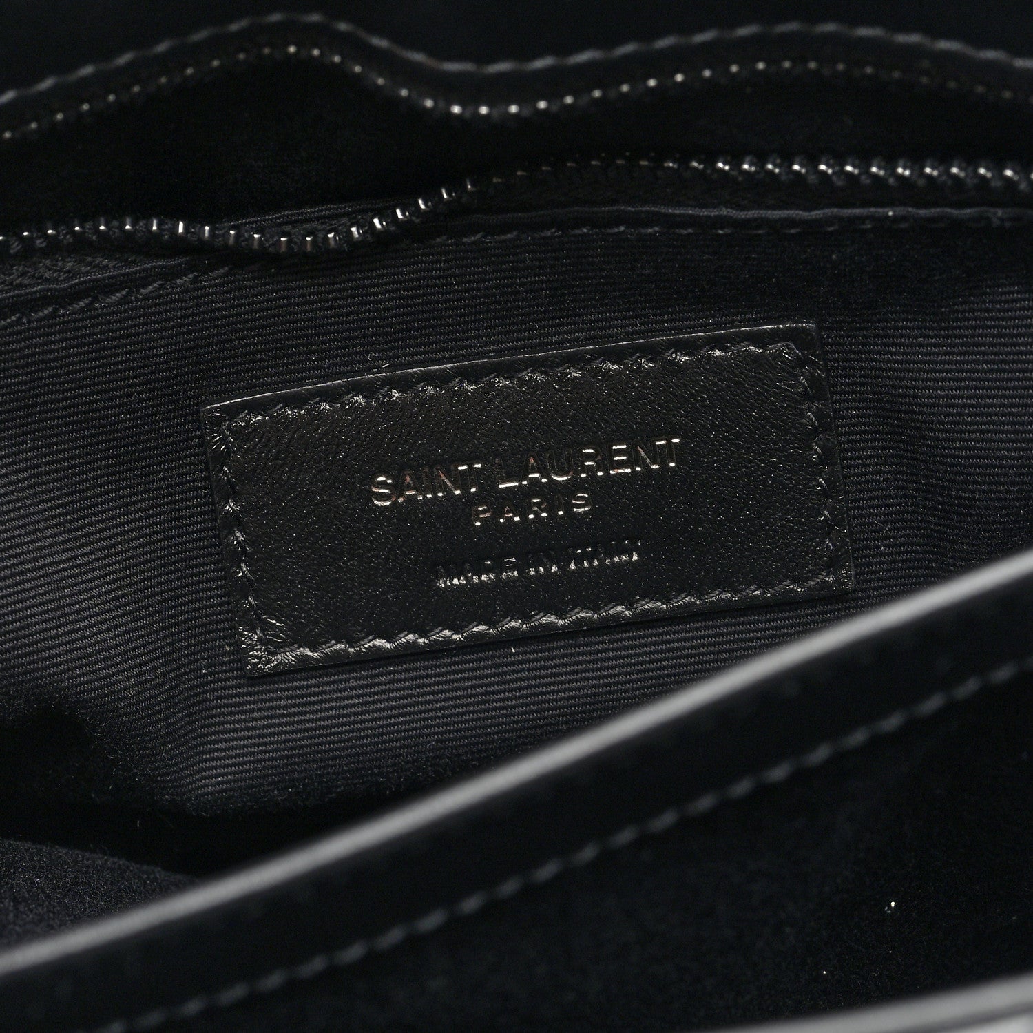 Saint Laurent Calfskin Y Quilted Monogram Monochrome Toy Loulou Crossbody Bag Black 6 of 9