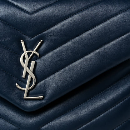 Saint Laurent Calfskin Y Quilted Monogram Medium Loulou Chain Satchel Medium Blue 9 of 11