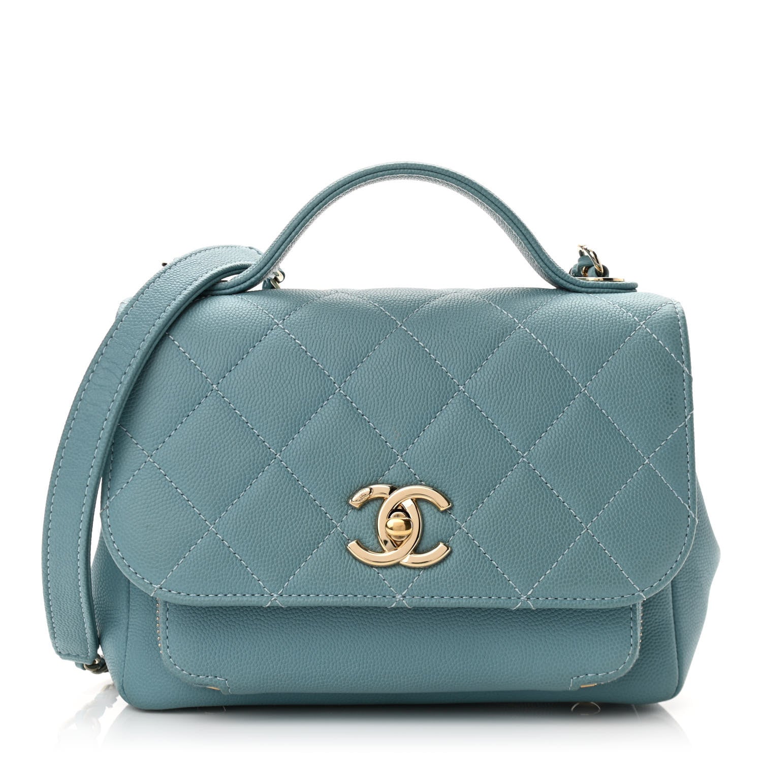 Chanel Caviar Quilted Mini Business Affinity Flap Light Blue 1 of 11