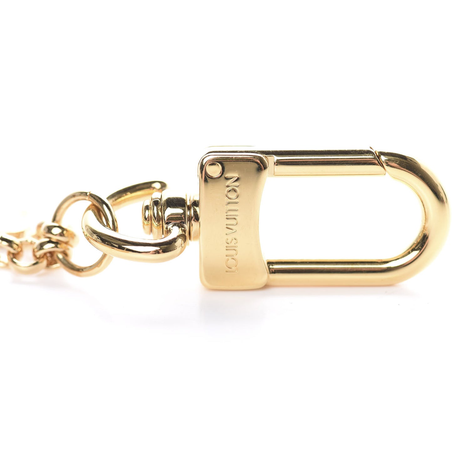 Metal Taurillon LV Capucines Bag Charm Key Holder Black