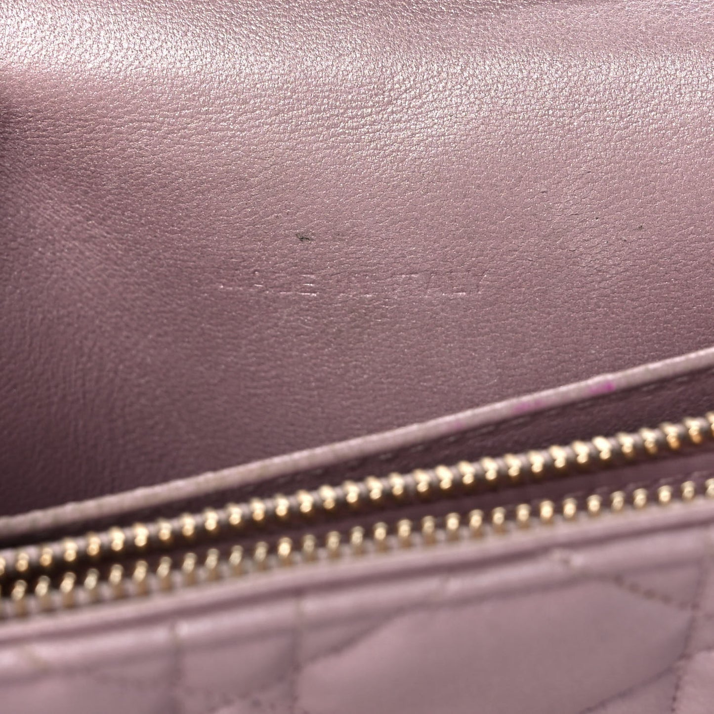 Pearly Lambskin Cannage Miss Dior Promenade Pouch Lotus