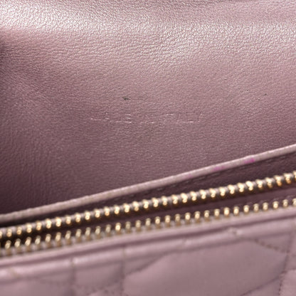 Christian Dior Pearly Lambskin Cannage Miss Dior Promenade Pouch Lotus 7 of 16