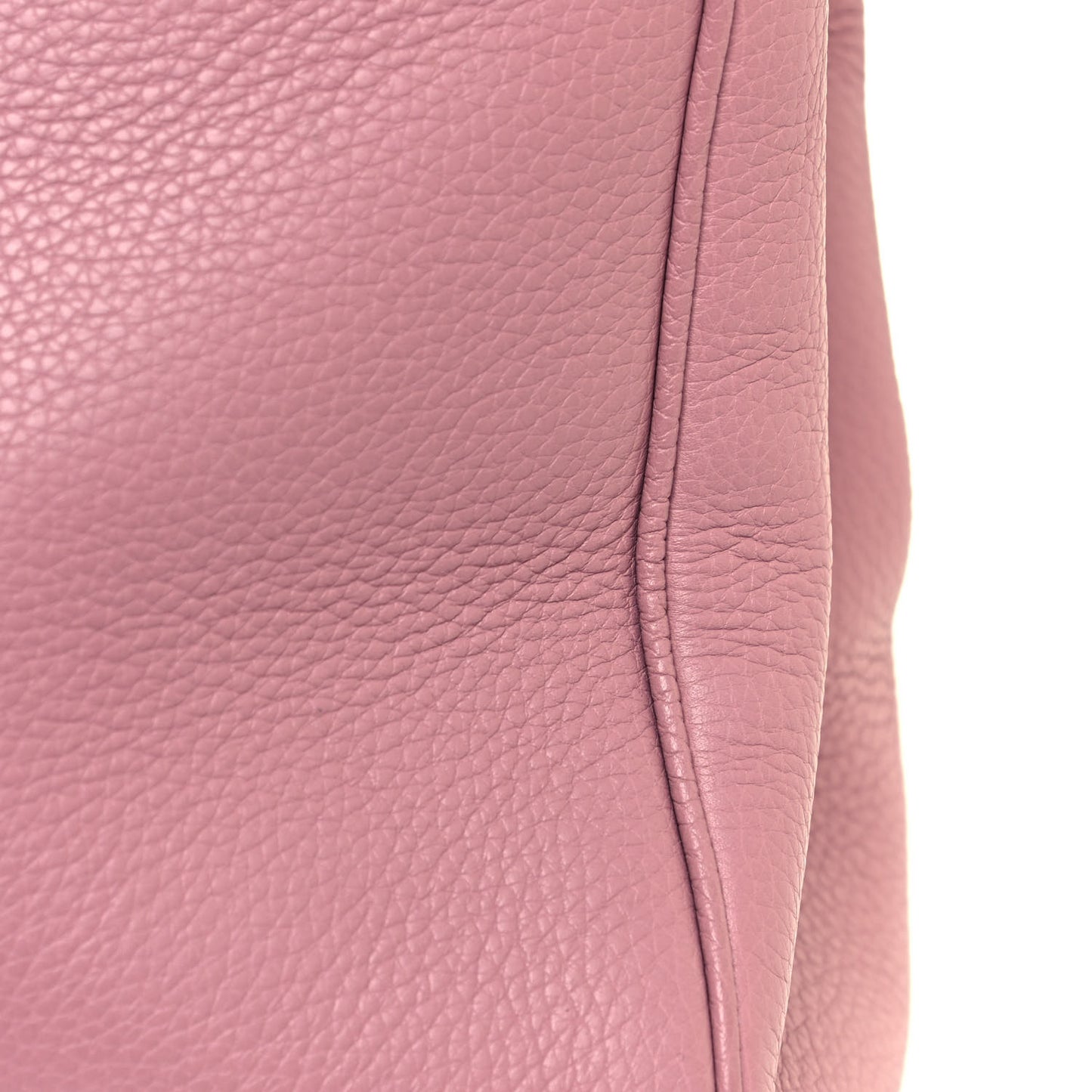 Pebbled Calfskin Medium Bamboo Shopper Tote Pink