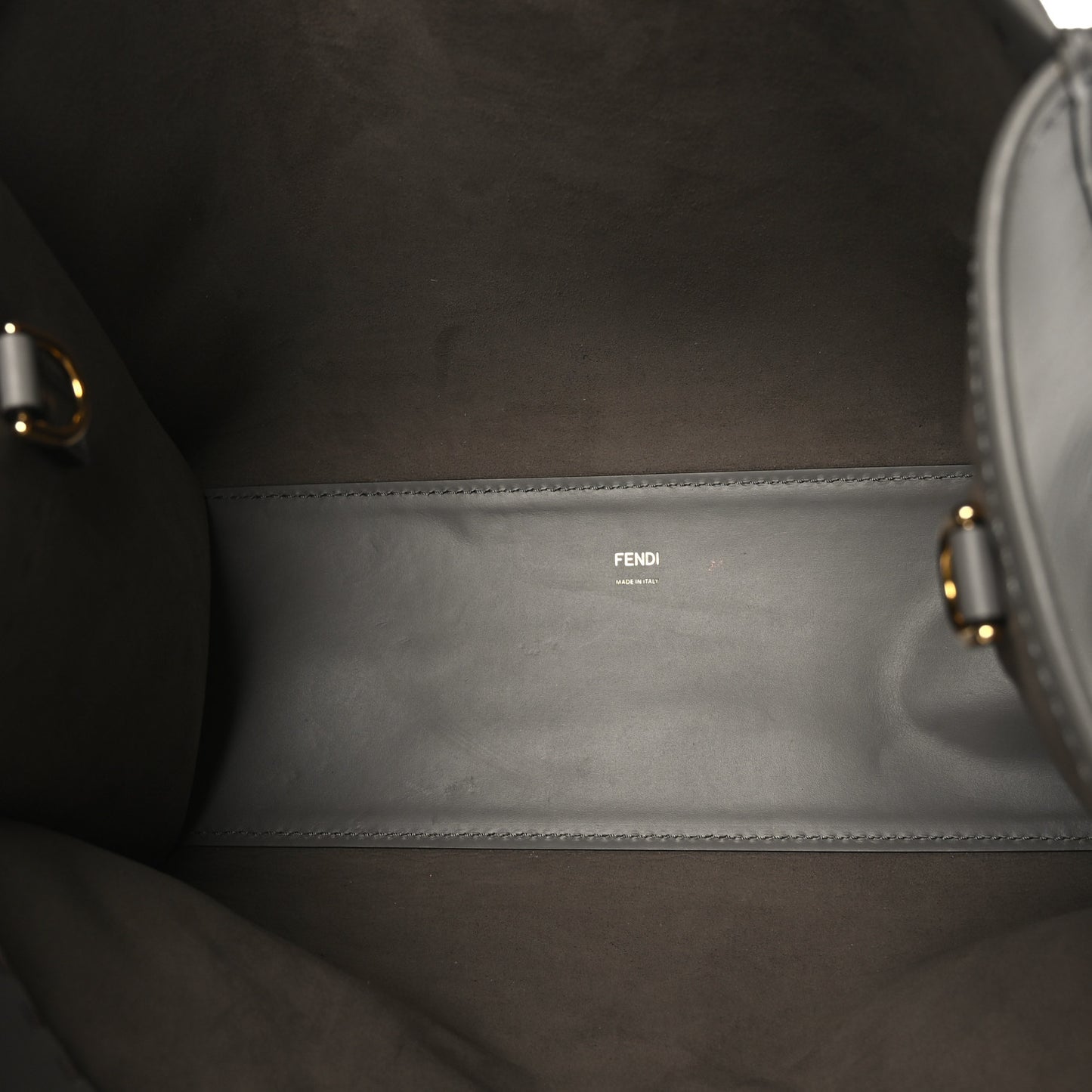 Vitello King Plexiglass Logo Embossed Medium Fendi Sunshine Shopper Tote Moon