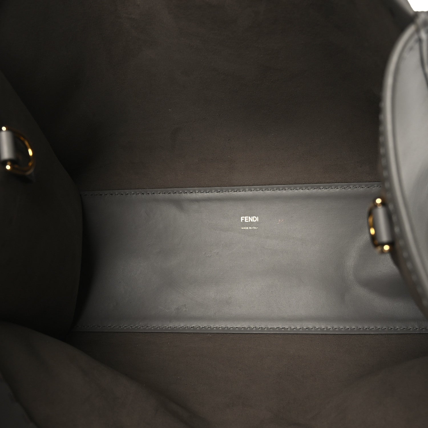 Fendi Vitello King Plexiglass Logo Embossed Medium Fendi Sunshine Shopper Tote Moon 5 of 8