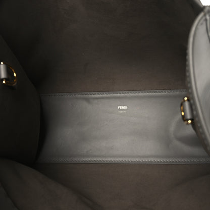 Fendi Vitello King Plexiglass Logo Embossed Medium Fendi Sunshine Shopper Tote Moon 5 of 8