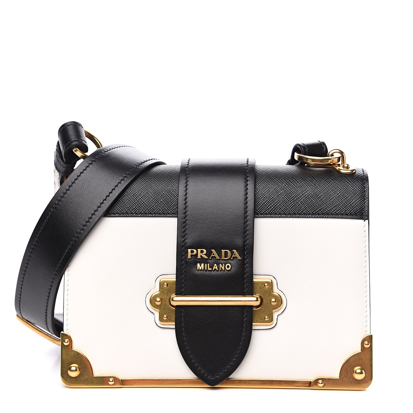City Calf Saffiano Cahier Bag Talco Black