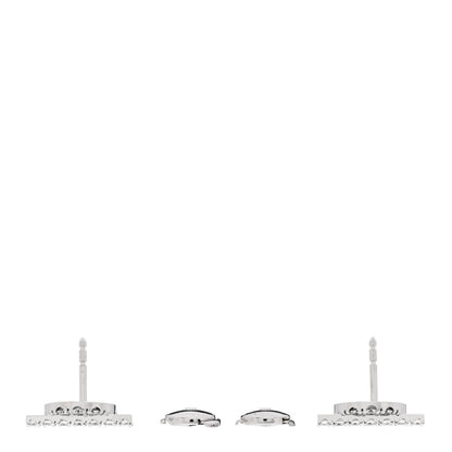 Hermes 18K White Gold Diamond Finesse Earrings 3 of 5