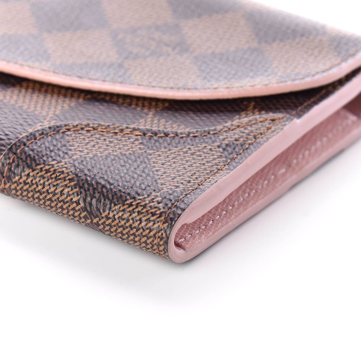 Louis Vuitton Damier Ebene Caissa Wallet Rose Ballerine 6 of 9