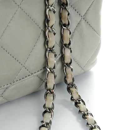Chanel Lambskin Quilted Large 3 Flap Light Grey 12 of 12