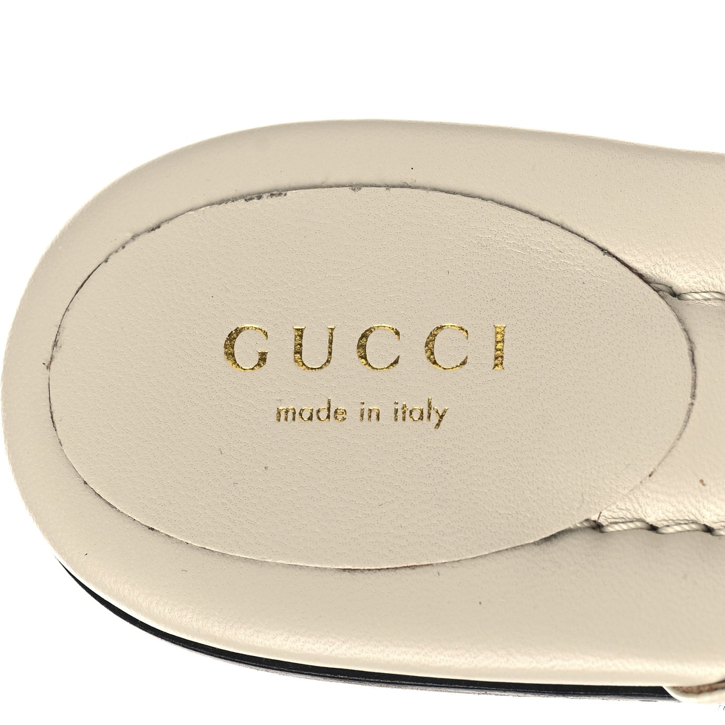 Calfskin Double G Thong Flat Sandals 41 White