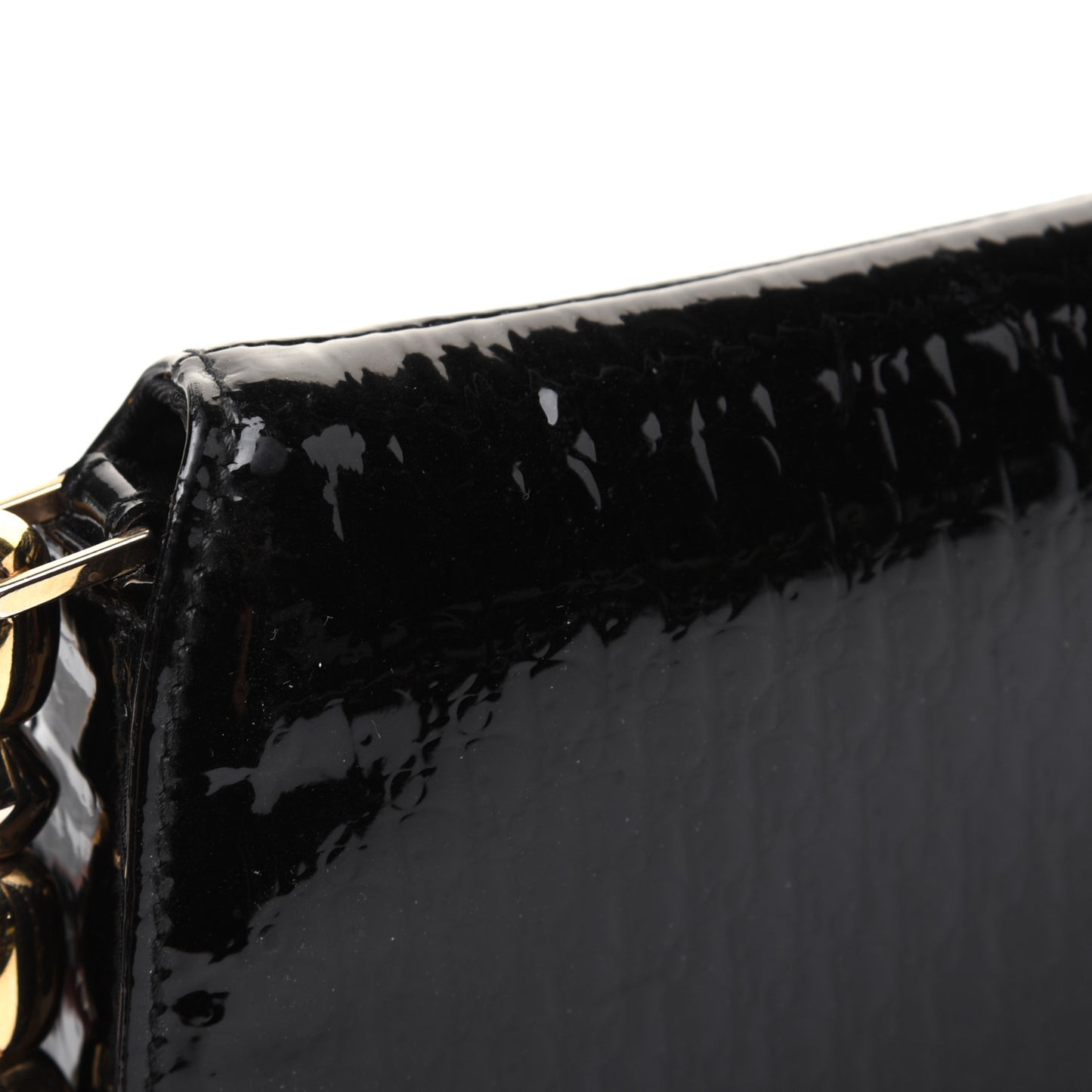 Patent Trotter Maris Pearl Shoulder Bag Black