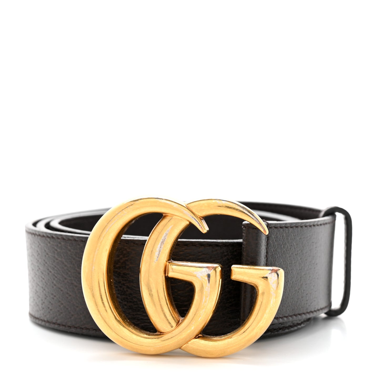 Textured Dollar Calfskin Double G 40mm Belt 90 36 Dark Cocoa