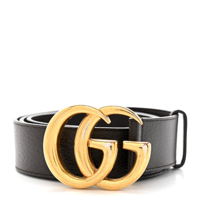 Gucci Textured Dollar Calfskin Double G 40mm Belt 90 36 Dark Cocoa 1 of 6