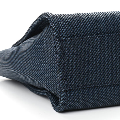Chanel Mixed Fibers Small Deauville Tote Navy Blue 8 of 9