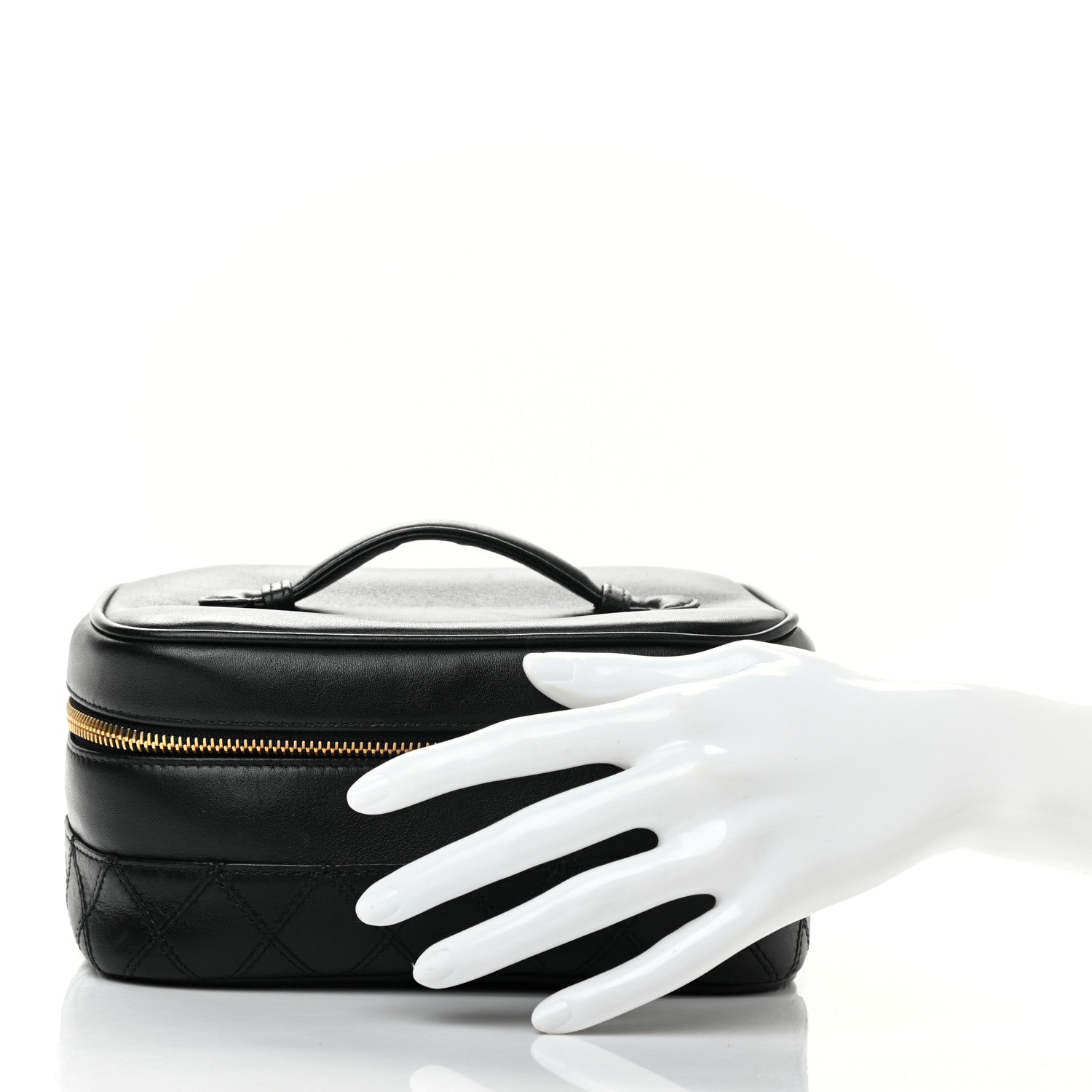 Chanel Lambskin Vanity Cosmetic Case Black 2 of 14