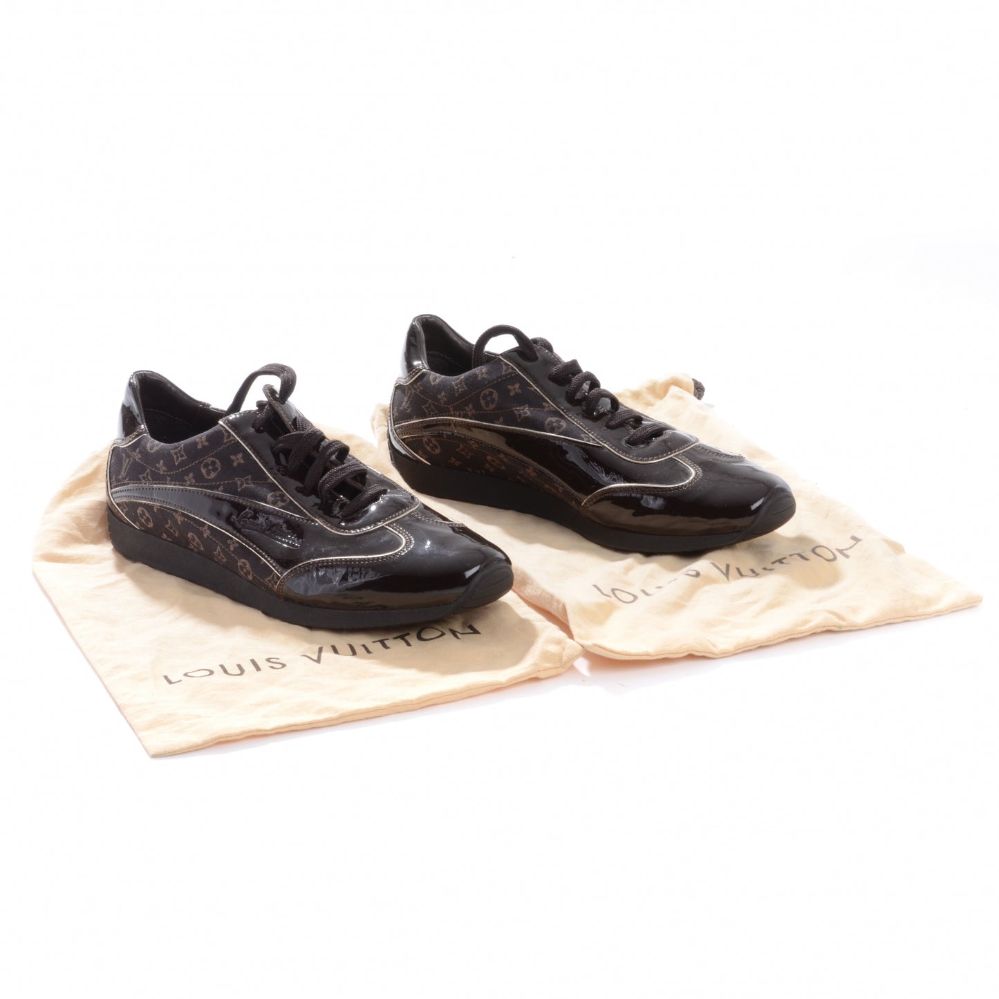 Patent Mini Lin Monogram Sneakers 41 Ebene