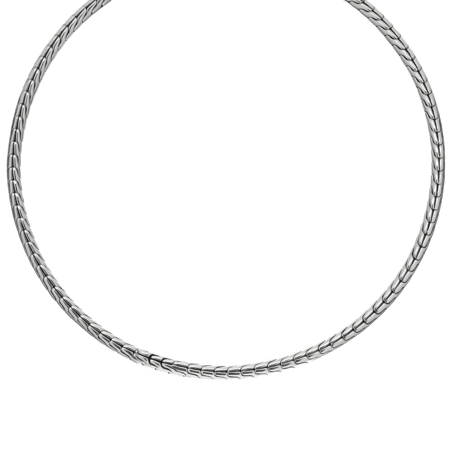 John Hardy Sterling Silver Coil Choker Necklace 1 of 4