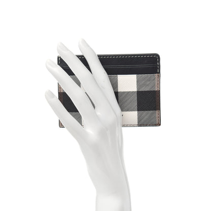 Burberry Calfskin E-canvas Check Card Case Dark Birch Brown 2 of 6