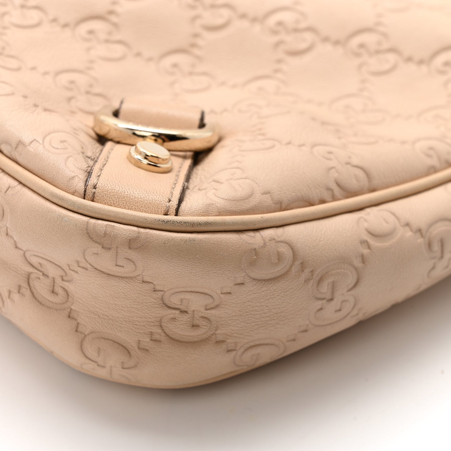 Guccissima Medium Abbey D Ring Hobo Beige