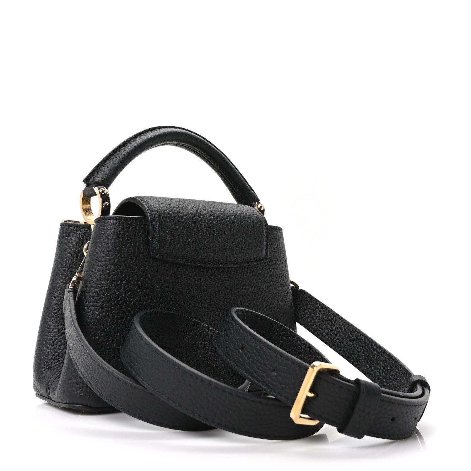 Louis Vuitton Taurillon Mother of Pearl Flower Crown Mini Capucines Black 3 of 9