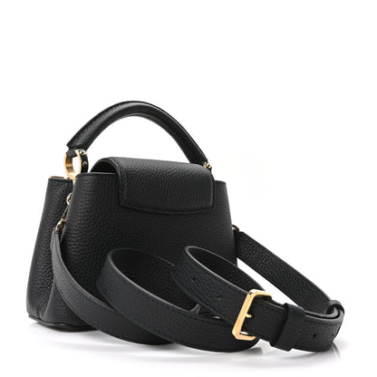 Louis Vuitton Taurillon Mother of Pearl Flower Crown Mini Capucines Black 3 of 9