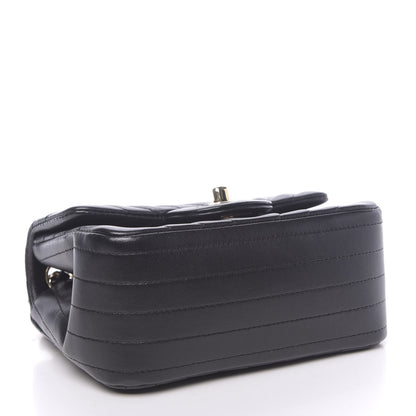 Chanel Lambskin Chevron Quilted Mini Square Flap Black 4 of 11