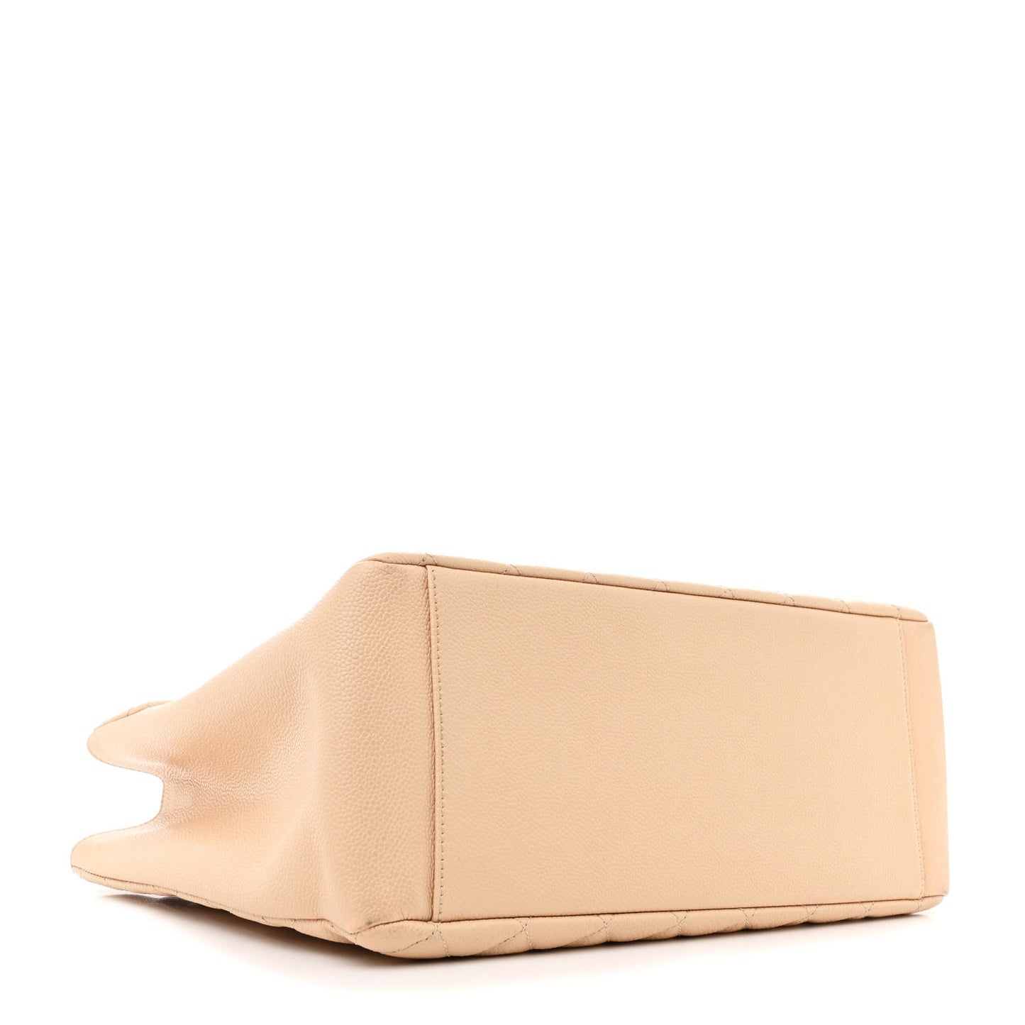 Caviar Quilted Grand Shopping Tote GST Beige Clair