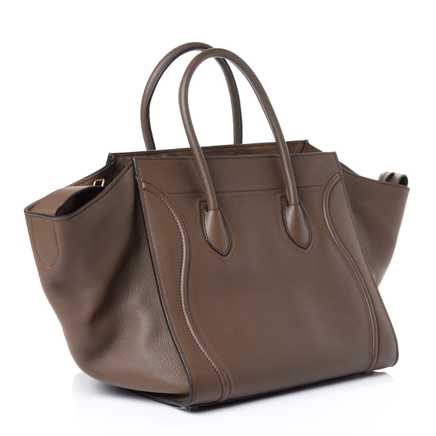 Celine Supple Calfskin Medium Phantom Luggage Taupe 2 of 4