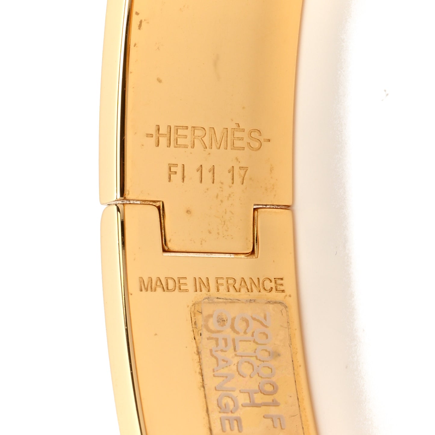 Enamel Narrow Clic Clac H Bracelet PM Orange