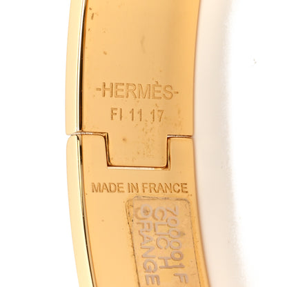 Hermes Enamel Narrow Clic Clac H Bracelet PM Orange 4 of 5