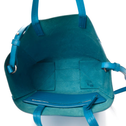 Celine Grained Calfskin Small Vertical Cabas Turquoise 6 of 13