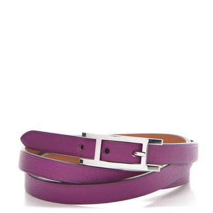 Hermes Swift Hapi 3 MM Triple Tour Wrap Bracelet M Anemone 1 of 4