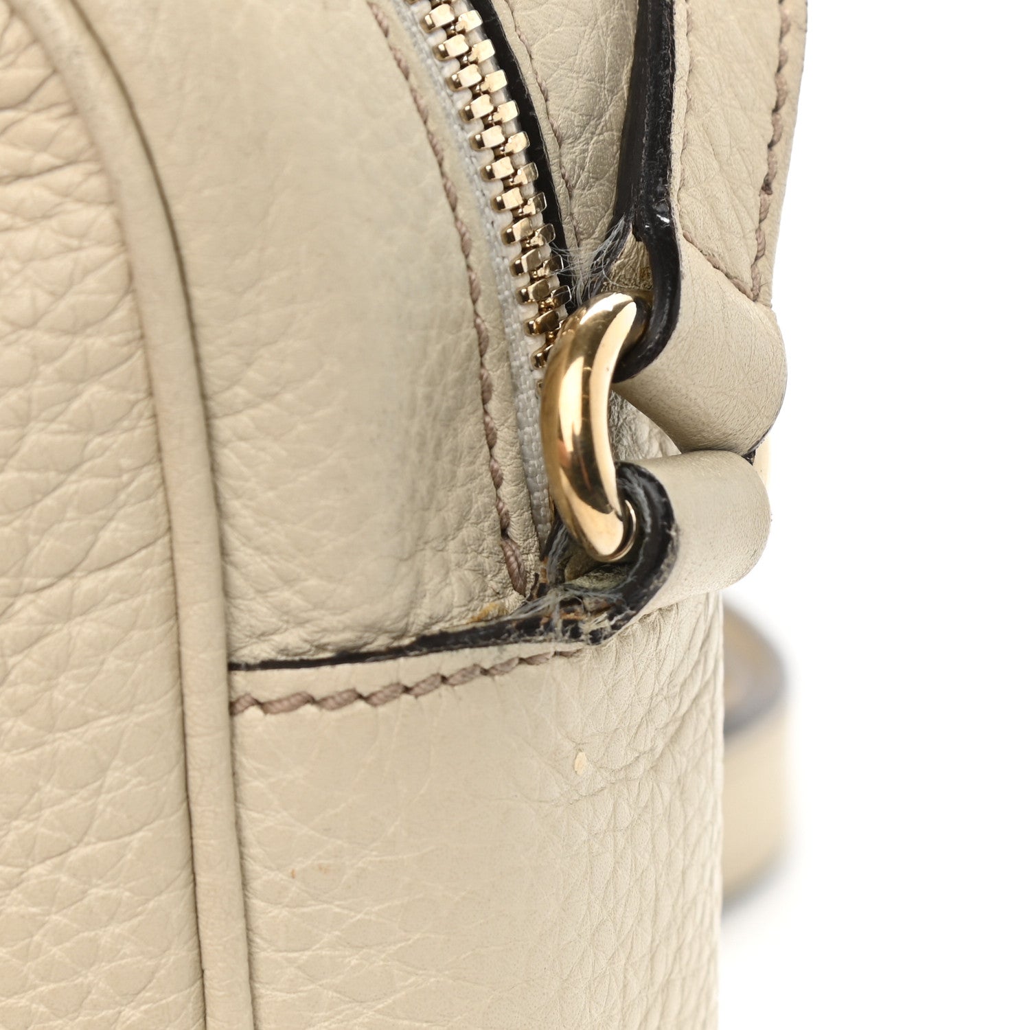 Gucci Pebbled Calfskin Small Soho Disco Bag Off White 14 of 20