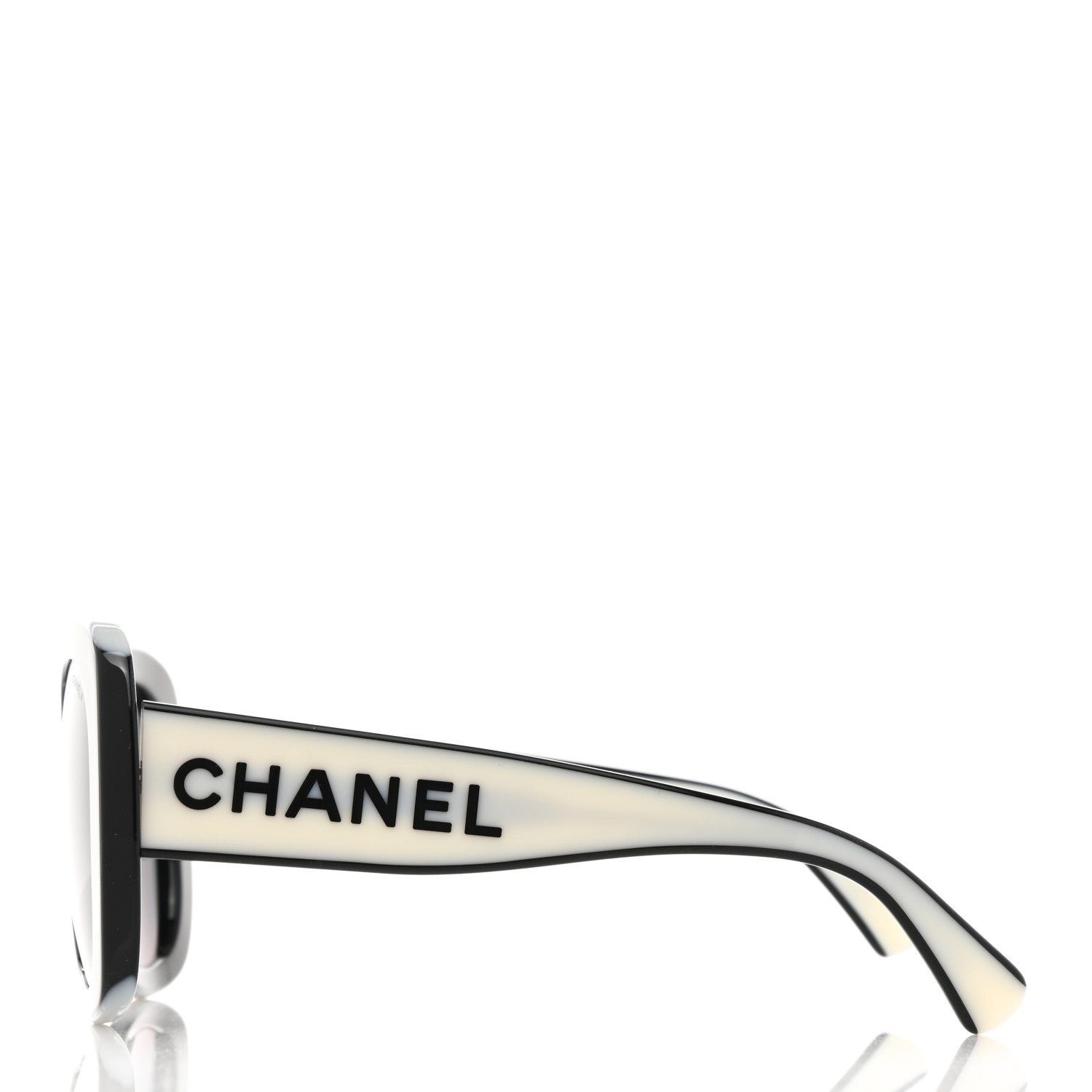 Chanel Acetate Sunglasses 71414 Black White 3 of 10