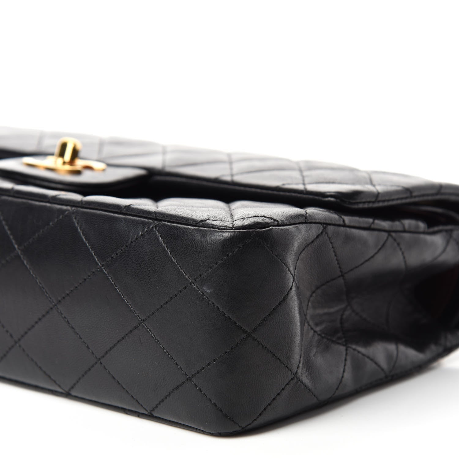 Chanel Lambskin Quilted Medium Double Flap Black 7 of 17