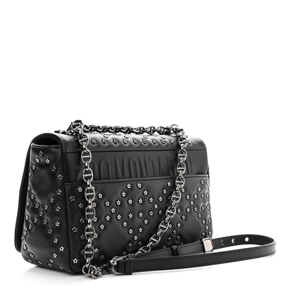 Christian Dior Calfskin Lucky Star Macrocannage Medium Caro Bag Black 3 of 10